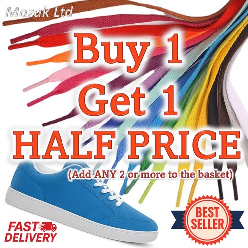 Flat shoe laces boots trainers - flat,
