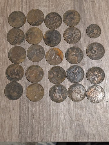 1930 one penny pieces 23 - pieces,