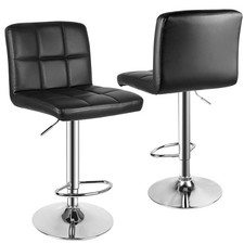 Set of 2 Black Modern Bar