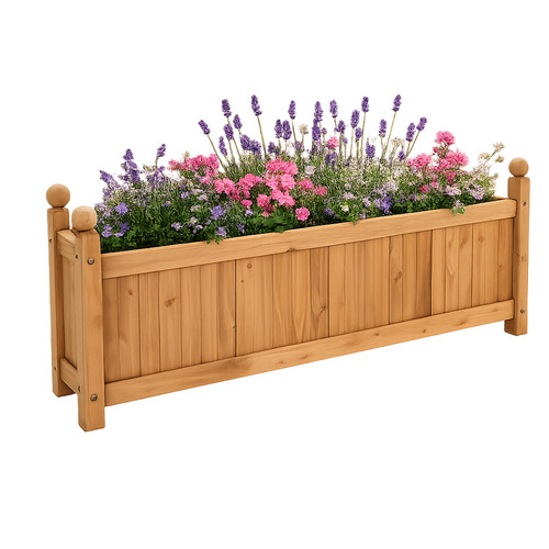 Wooden 60cm garden planter - wooden,
