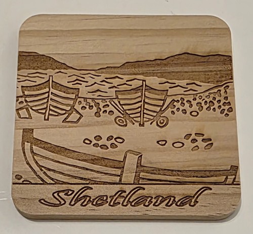Shetland wooden coaster - coaster, –
