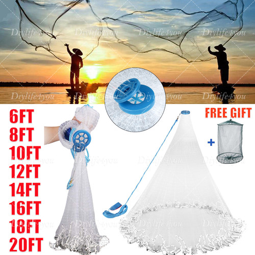 16ft throw fishing cast - fishing, net