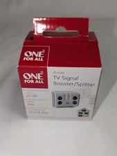 One for All SV9604 Four Way Digital Freeview TV Radio Signal Booster Amplifier 4