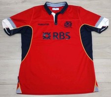 Scotland Rugby Union Away Shirt 2014/2015 - Macron XXL Jersey Red 2XL Top - E2M