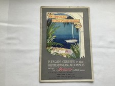 Vintage mediterranean “Meteor” cruise liner brochure with folded deck plan 1926