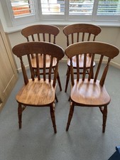 Set Of 4 Wooden Kitchen Chairs