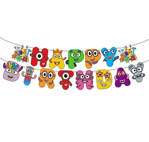 Numberblocks bunting birthday - bunting,