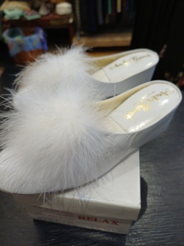 Vintage fluffy mule glamours - fluffy,