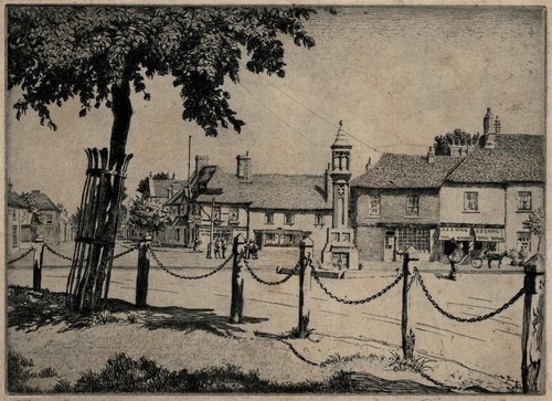 Antique signed etching - signed,
