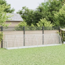 WALPLUS Rabbit Hutch Silver 600x105x120 cm Large Outdoor Steel Pen