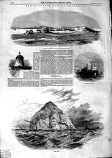 Original Old Antique Print
