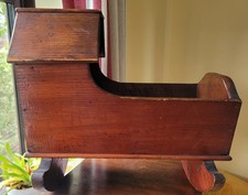 Wooden Rocking Cradle for Dolls/Teddy Bears etc. 42 cms long, 2.20 kg-519