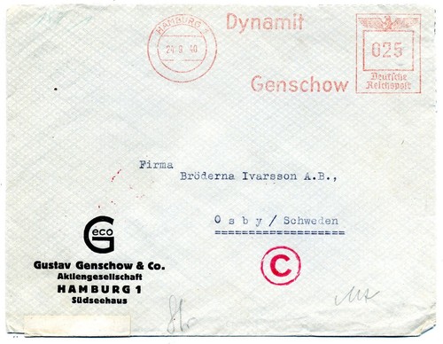 Germany 1940 censored cover - germany,