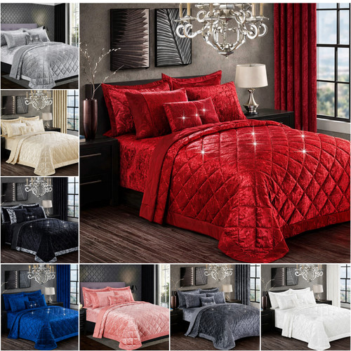 Crushed velvet quilted - crushed,