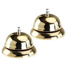  2 Pcs Bell Reception Desk Hotel Service Bells to Call The Waiter