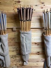 Medieval Linen and Leather Quiver Archery Reenactment