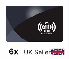 6 * RFID Signal Blocking Cards. Credit & Debit Card Blocker SPECIAL OFFIER PRICE