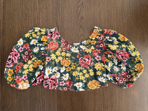Zara green floral puff sleeve - zara,