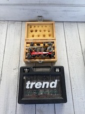 Trend 1/4” Router Cutters Bit Set New Plus Box Set Router Cutters New And Used
