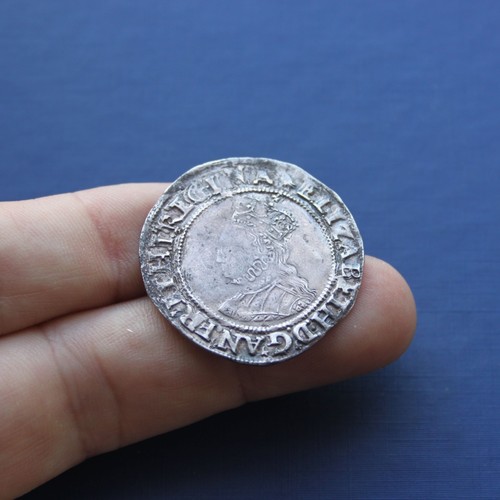 Hammered silver coin elizabeth - coin,