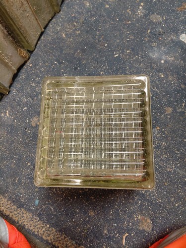 Rare glass patterned - glass, bricks