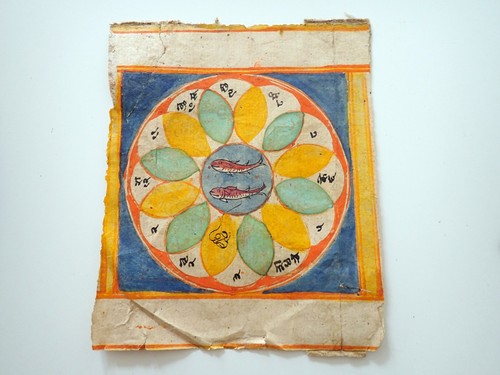 Antique indian tantric yantra - indian,