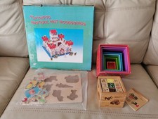 Wooden Toys Bundle For Children Tower Has Missing Cube Castle Blocks Alphabet