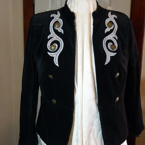 Upcycled black velvet women's