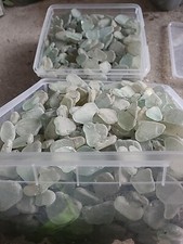 8kg 17.6 pounds Flat Vintage Sea glass Pieces Rough Wired Safety Wire Pastel