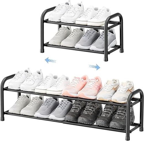 Expandable shoe rack tier - expandable,