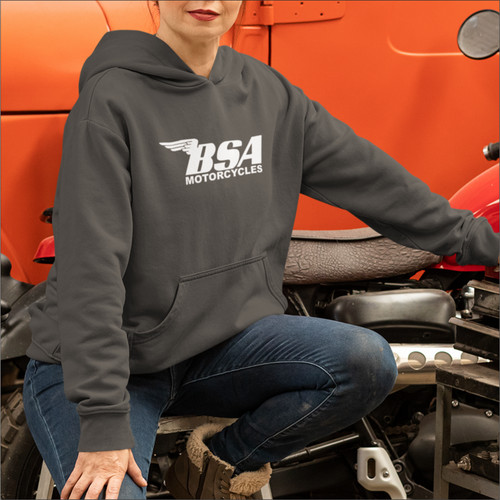 Bsa motorcycle biker hooded - motorcycle,