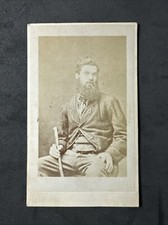 CDV Man Unusual Walking Stick
