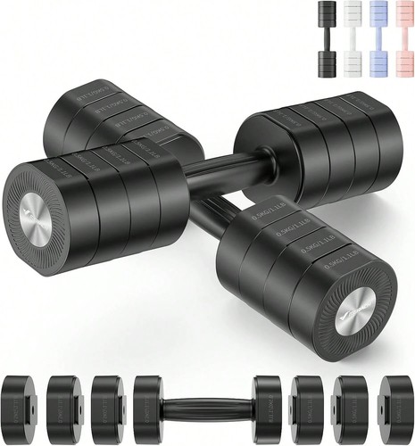 Pair adjustable dumbbells 1kg - adjustable,