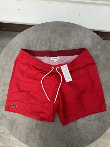 Lacoste mens swim shorts red - mens,