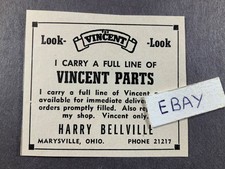 1956 Ad. Vincent Parts. Harry