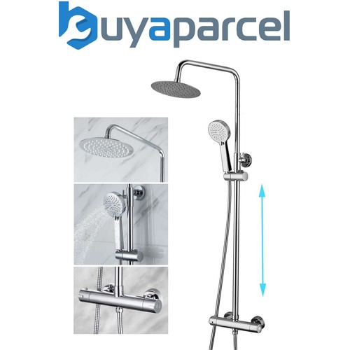 Round chrome thermostatic - thermostatic, dual