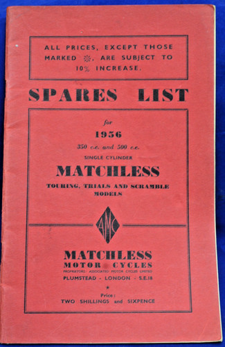 Original 1956 matchless spares - matchless,