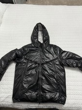 Mens Nike Winter Shiny Black Bubble Jacket Size Large (fits Like An XL)
