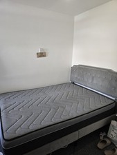 5ft King Bed Frame Upholstered Platform /Velvet Fabric