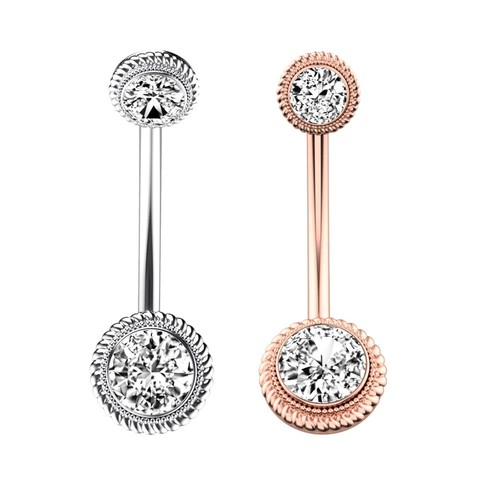 Belly bars button piercing - button,