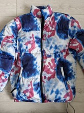 Unisex WESC Size Large Tie Dye Style Long Sleeve Puffer Jacket.