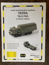 Tatra T815 PMS pontoon carrier + river part paper model 1:32 Ripper Works RW49