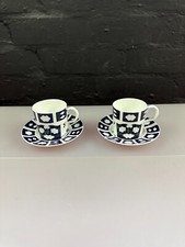 2 x Royal Crown Derby Unfinished Imari Coffee Cups and Saucers Set
