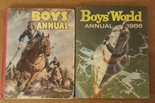 Collins Boys Annual 1950s And Boys World Annual 1966 