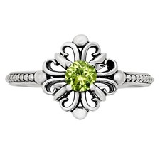 Natural Peridot 925 Sterling Silver Ring s.5 Jewelry R-1721