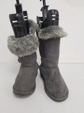 Ella Ladies Grey Faux Fur Pull