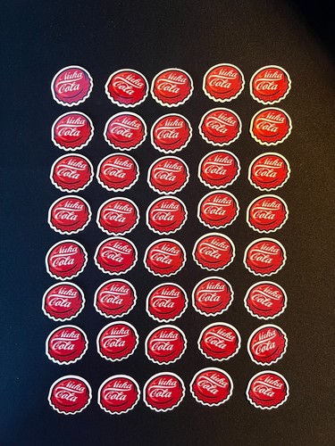 Fallout nuka cola caps 30mm - fallout,