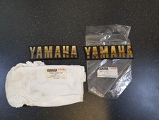 Yamaha genuine NOS pair of tank badges 3M5-24161-10 and 3M5-24162-10