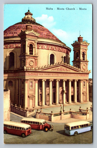 Postcard malta mosta - postcard,