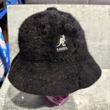 Vintage Black Kangol Faux Fur